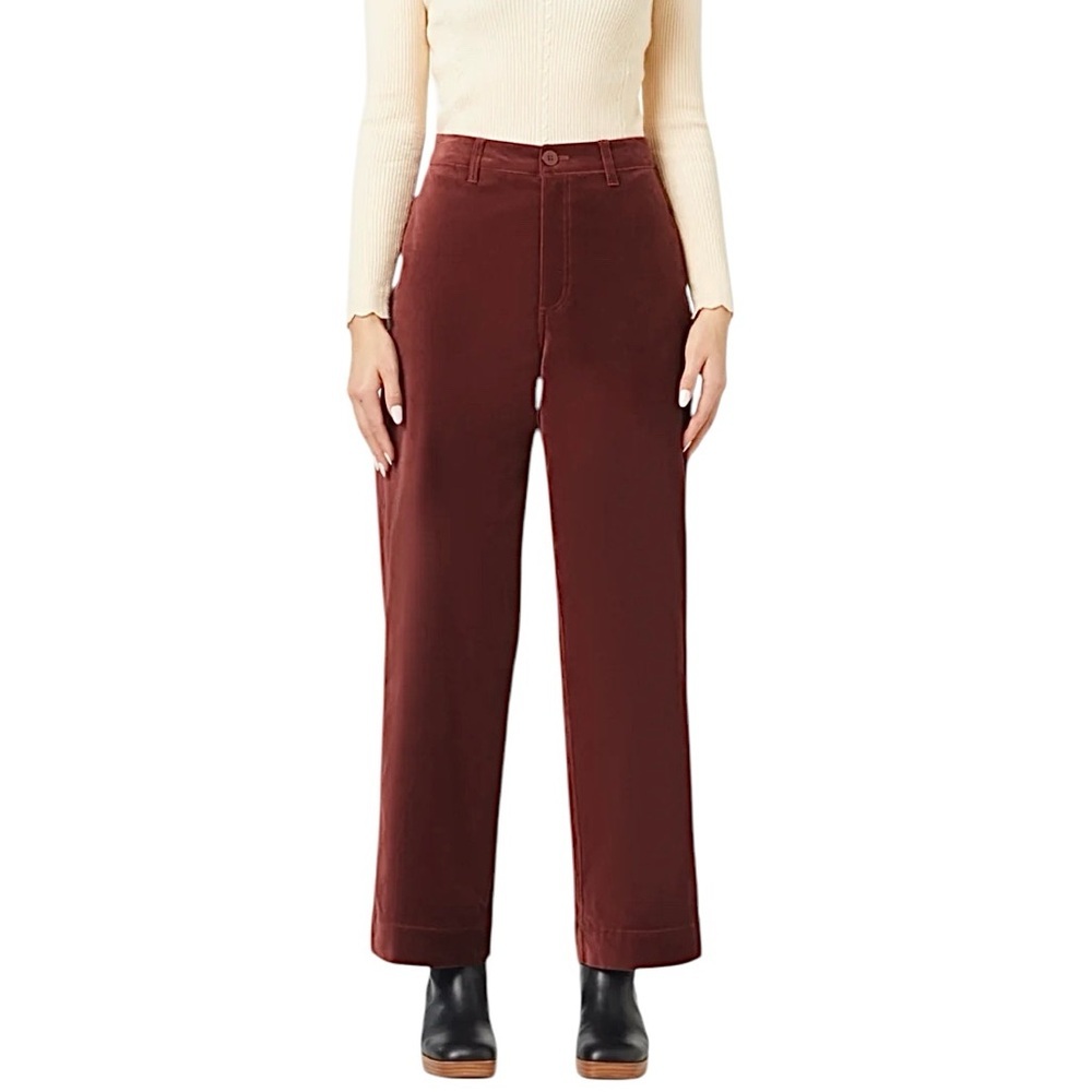 Princess Highway Rachel High Rise Straight Red Cord Pants Size 6